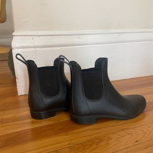 J.Crew Black Chelsea Rainboots